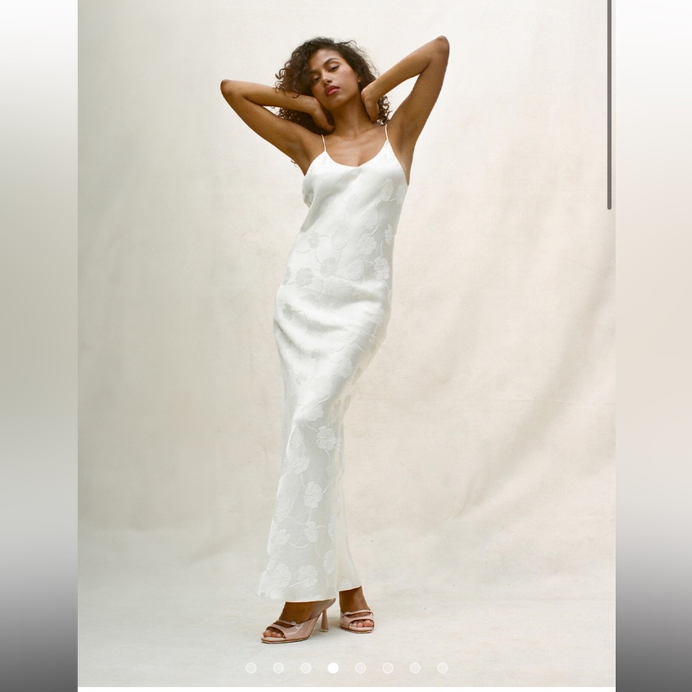 Realisation Elvira White Floral Slip Dress